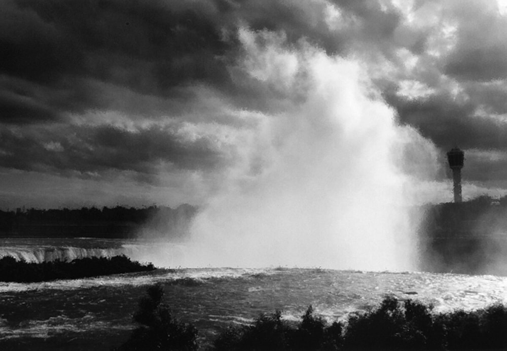 Niagara Mist Black and White — photography by Jay Keenan