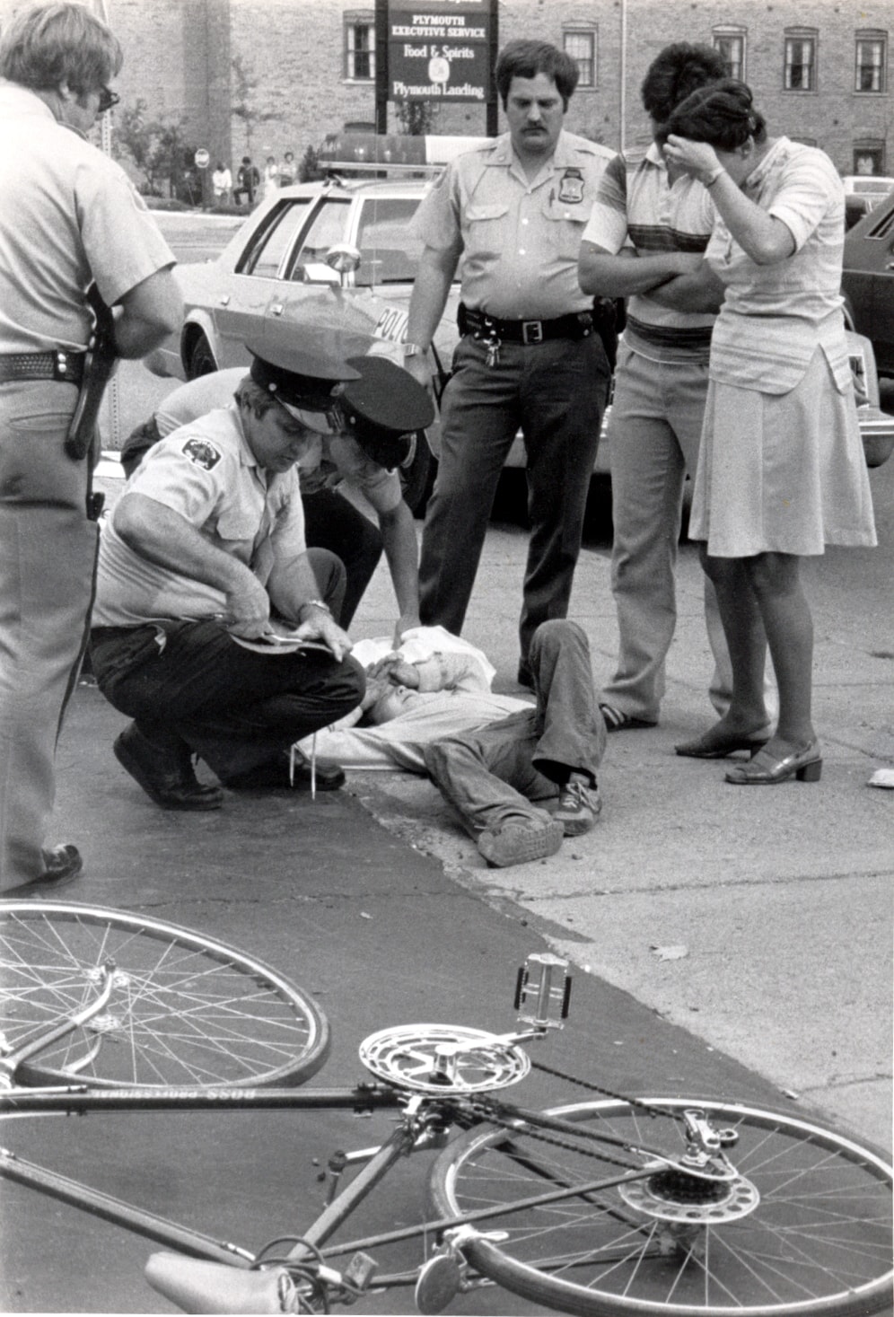 Bike Accident on Main Street — photojournalism by Jay Keenan